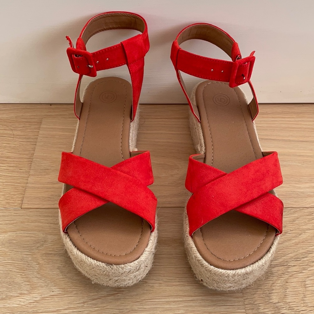 Urban Outfitters Apple Red Espadrilles Sz 7
